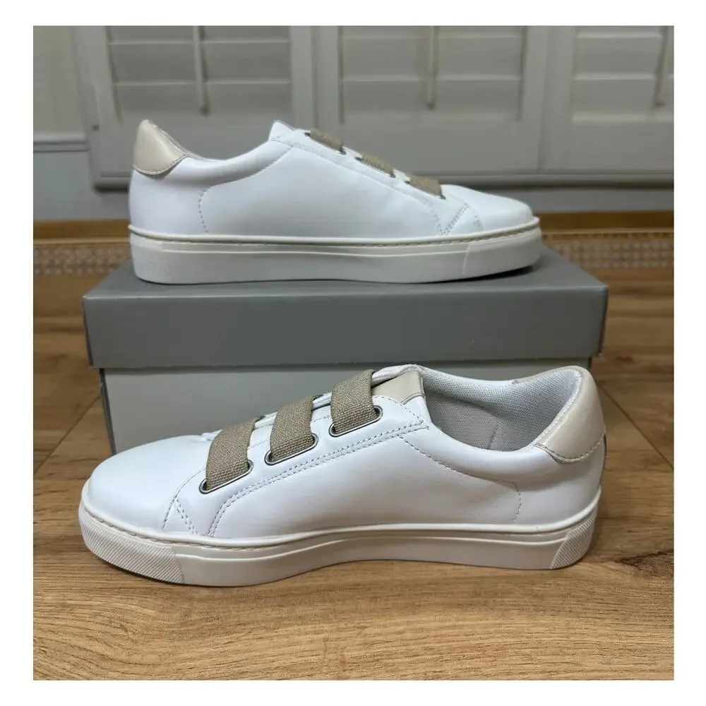 Flexx Sneak Easy Sneaker Kino Leather White Beige Size 7.5 NIB Slip On Style - Picture 10 of 15